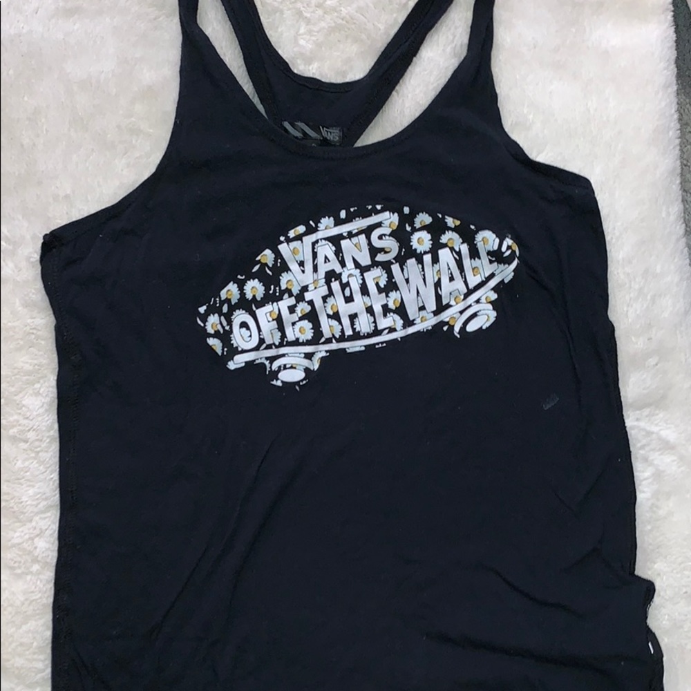 Black Vans  razor back tank